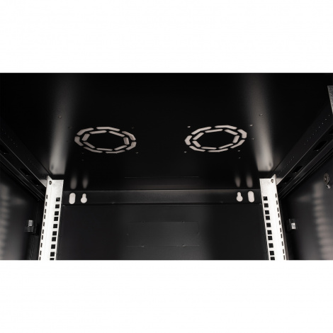 Шкаф 19" телекоммуникационный настенный, 12U 635x600х600 мм, дверь металл,черный